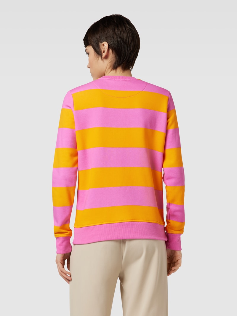 Sweatshirt mit Blockstreifen in pink