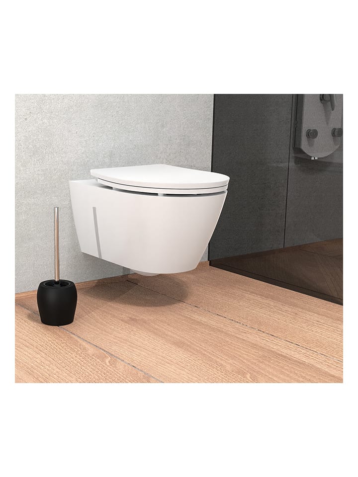 Schütte WC-Bürstenhalter in Schwarz - (H)37,7 x Ø 13 cm günstig kaufen onesize