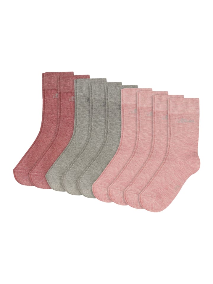 S. Oliver Socken Kinder Strümpfe mit weichem Bund Baumwolle Pflegeleicht langlebig für Jungen und Mädchen 9er Pack essentials in heather rose günstig kaufen