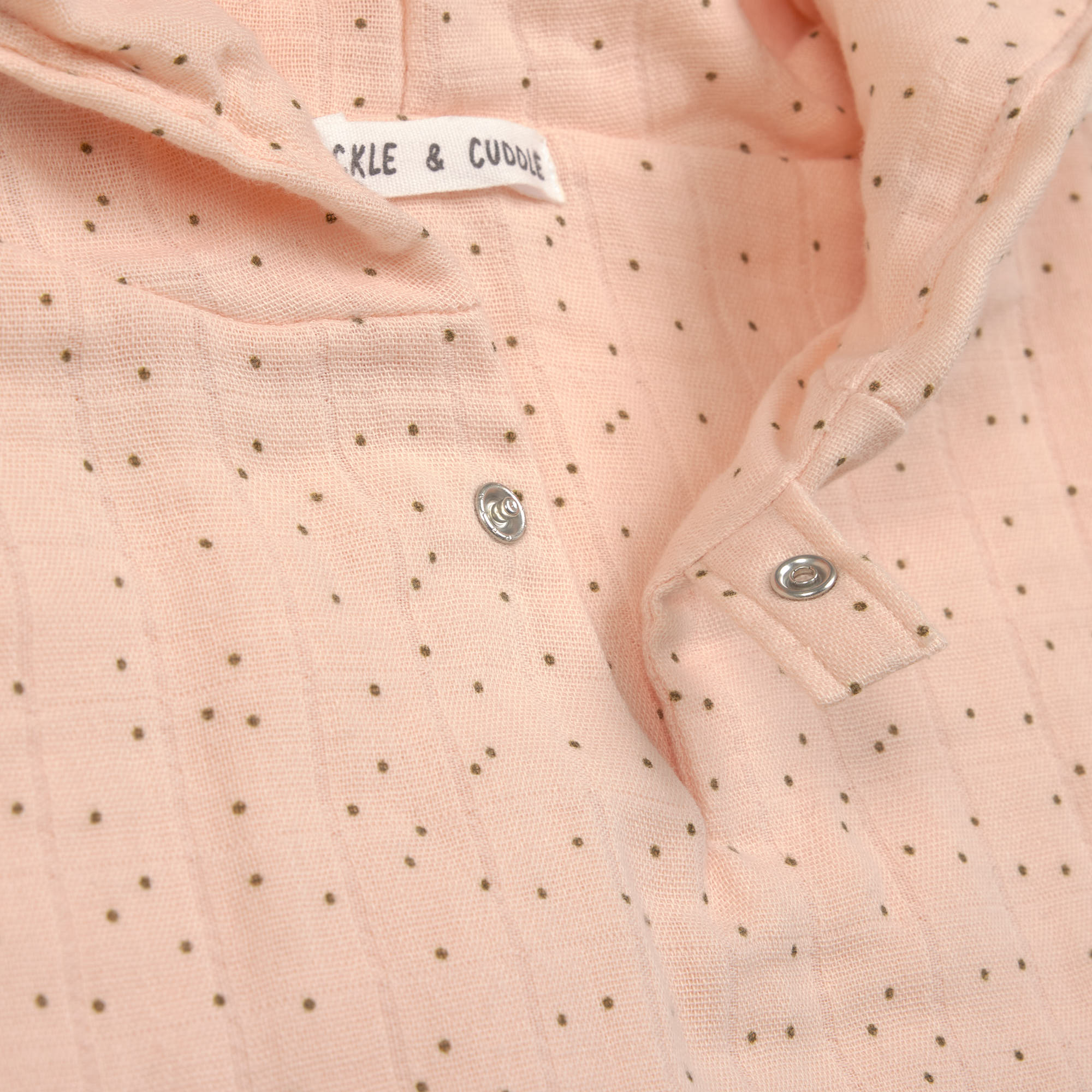 Badeponcho Kinder aus Musselin - Punkte, Rosa