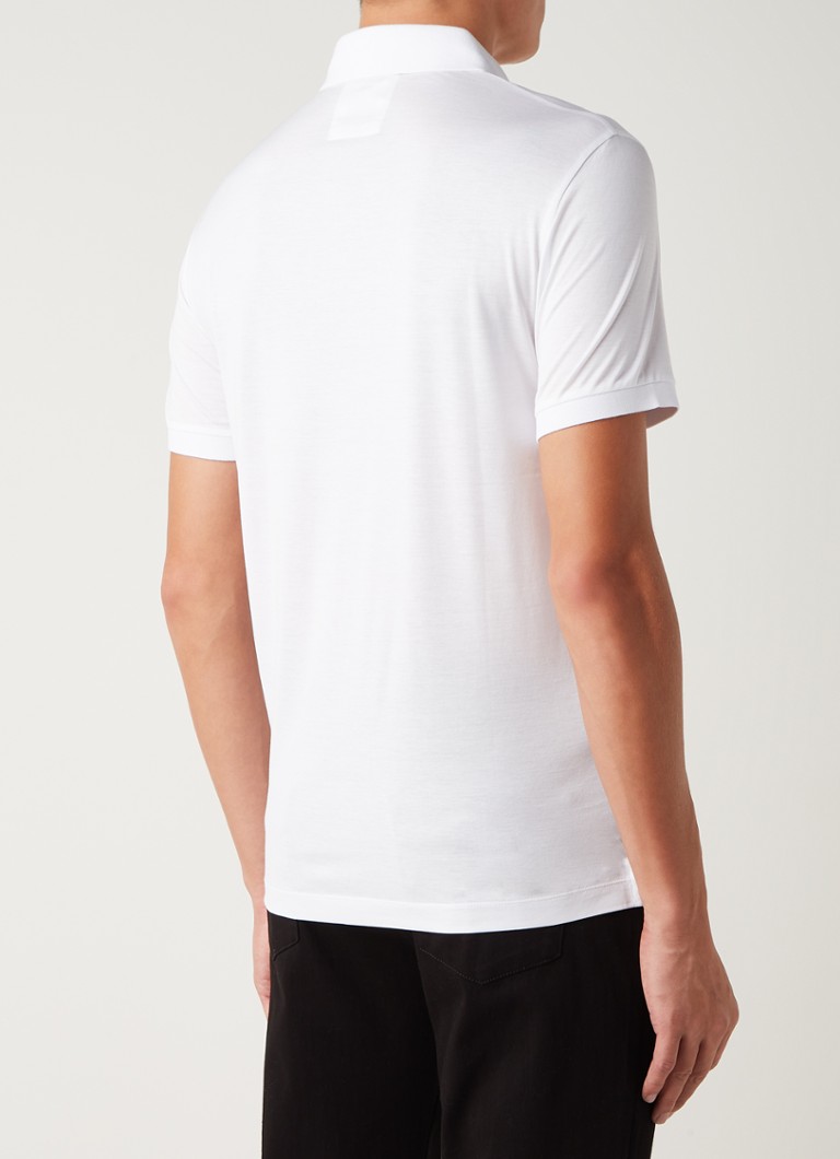 Polo Emporio Armani Essential de corte regular em mistura de lyocell com logotipo.
