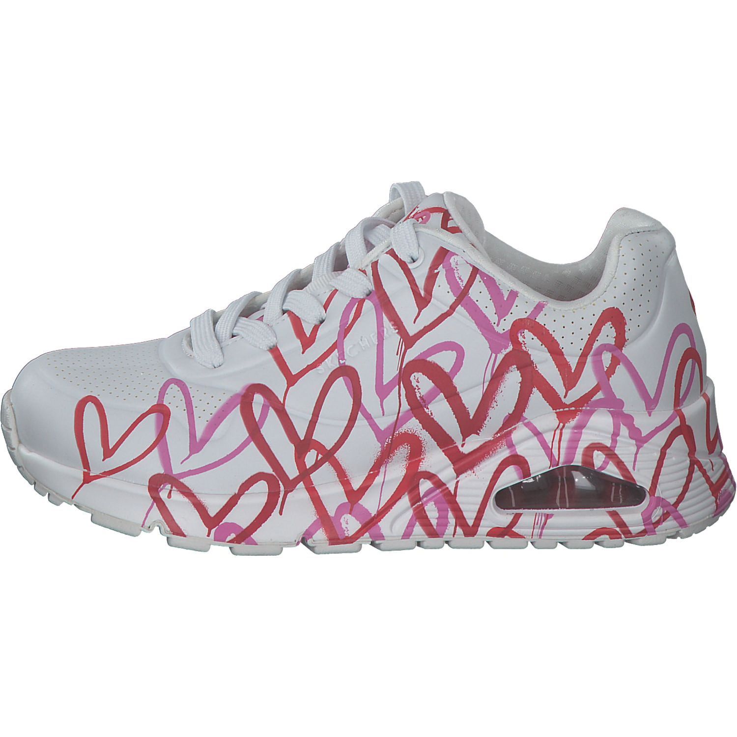 Skechers 155507, Sneakers Low, Damen, WRPK white/red/pink