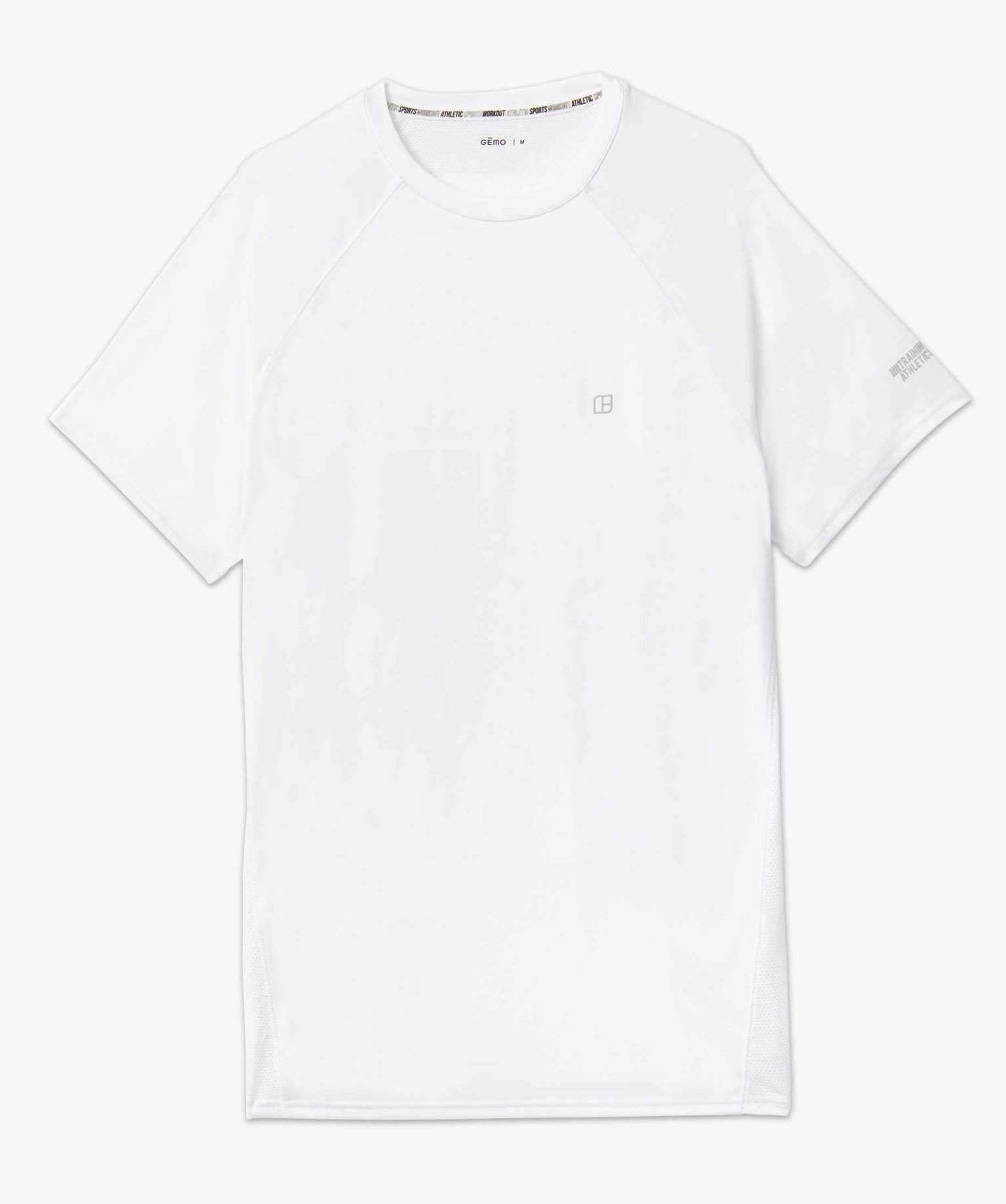 Tee-shirt homme à manches courtes en matière respirante blanc | GEMO