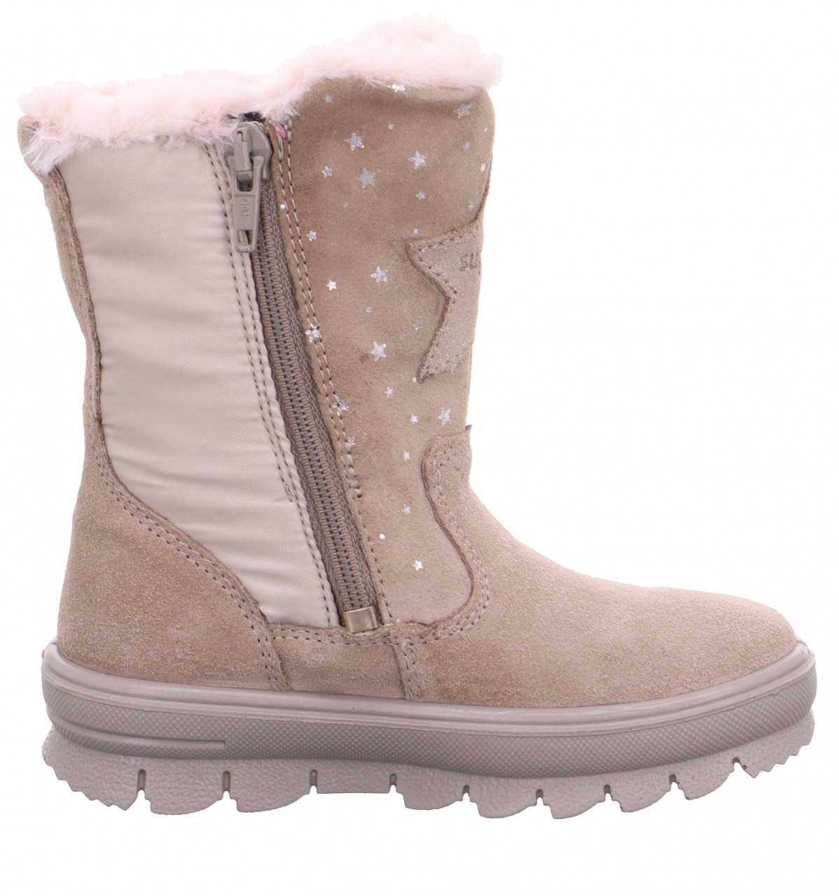FLAVIA - Beige Stiefel mit Reißverschluss