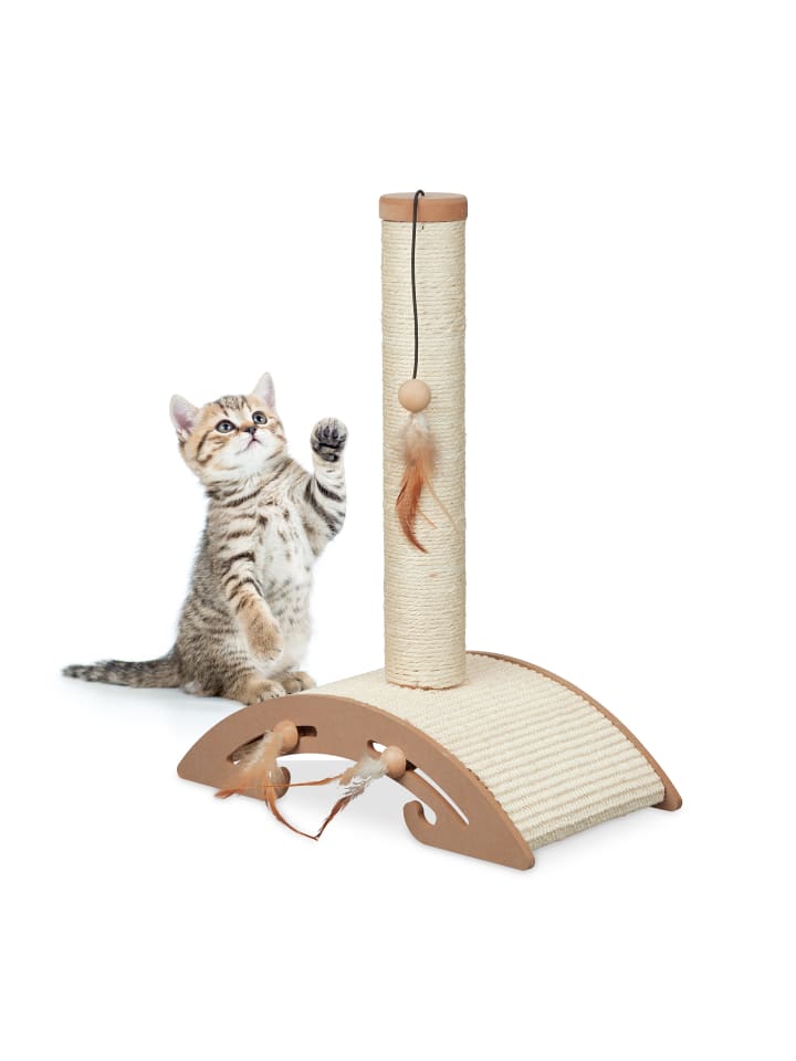relaxdays Kratzsäule in Braun - (B)42 x (H)52 x (T)22 cm günstig kaufen onesize