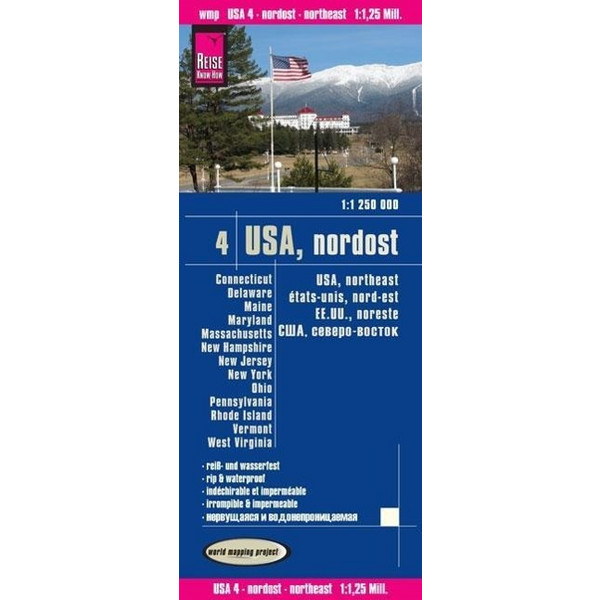 World Mapping Project USA 04. Nordost 1 : 1 250 000 - Straßenkarte