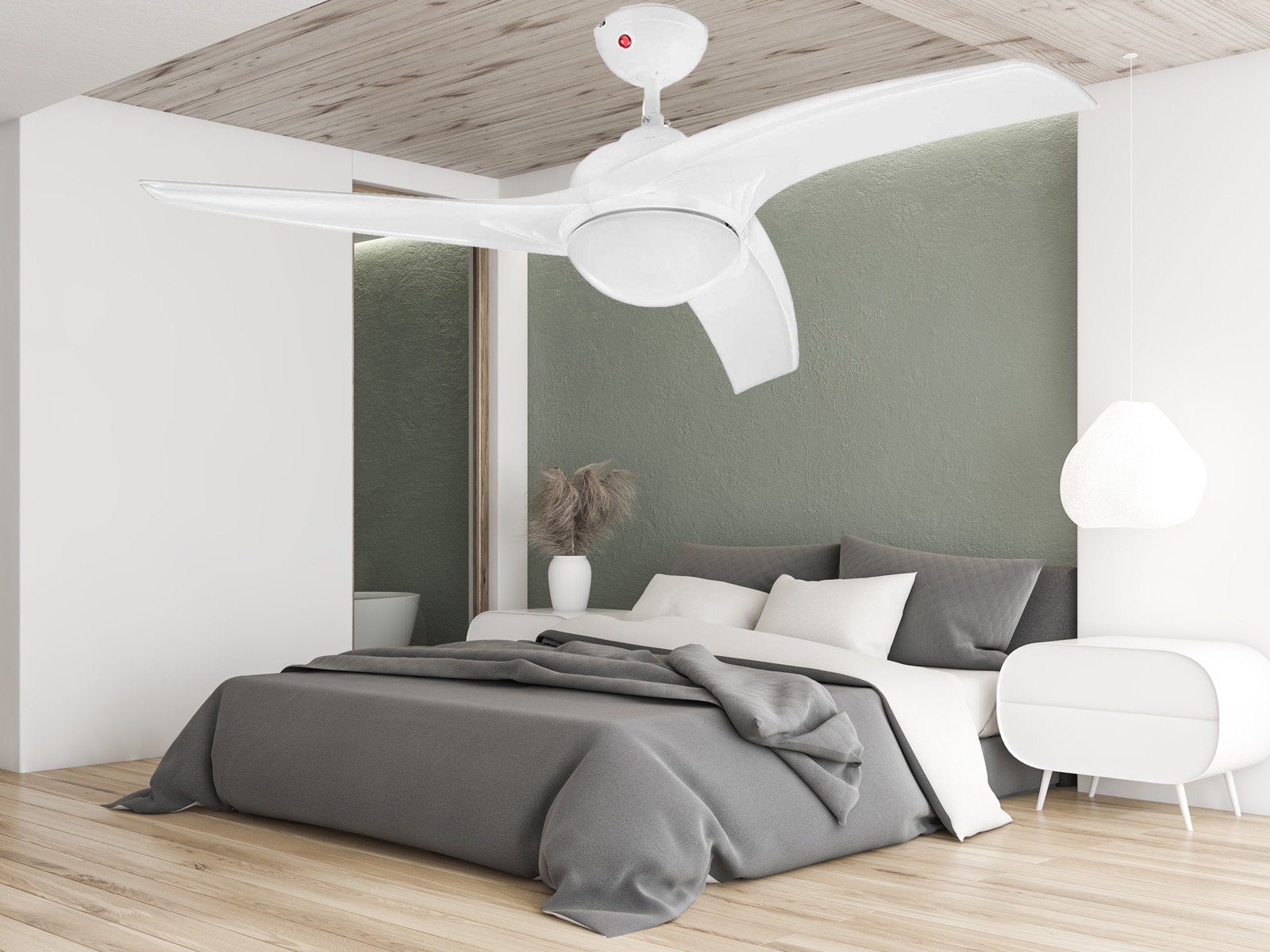 Tristar Deckenventilator, mit Licht & Fernbedienung LEISE, Ø132cm groß, Raumlüfter Winterbetrieb