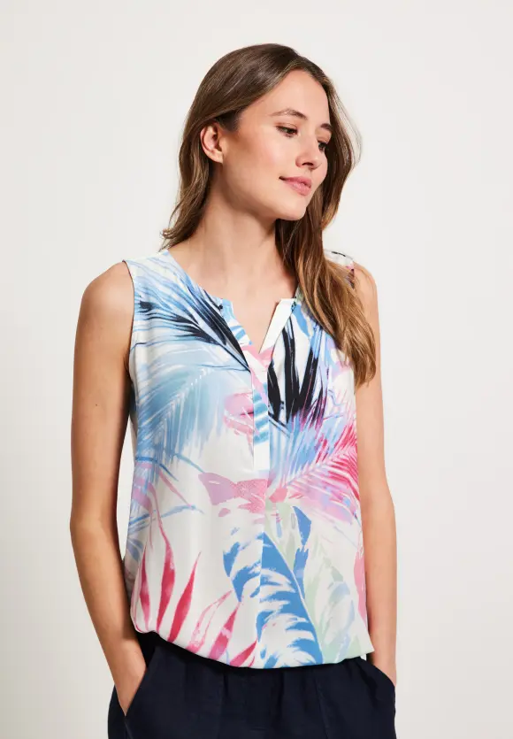 CECIL Blusentop mit Blätterprint