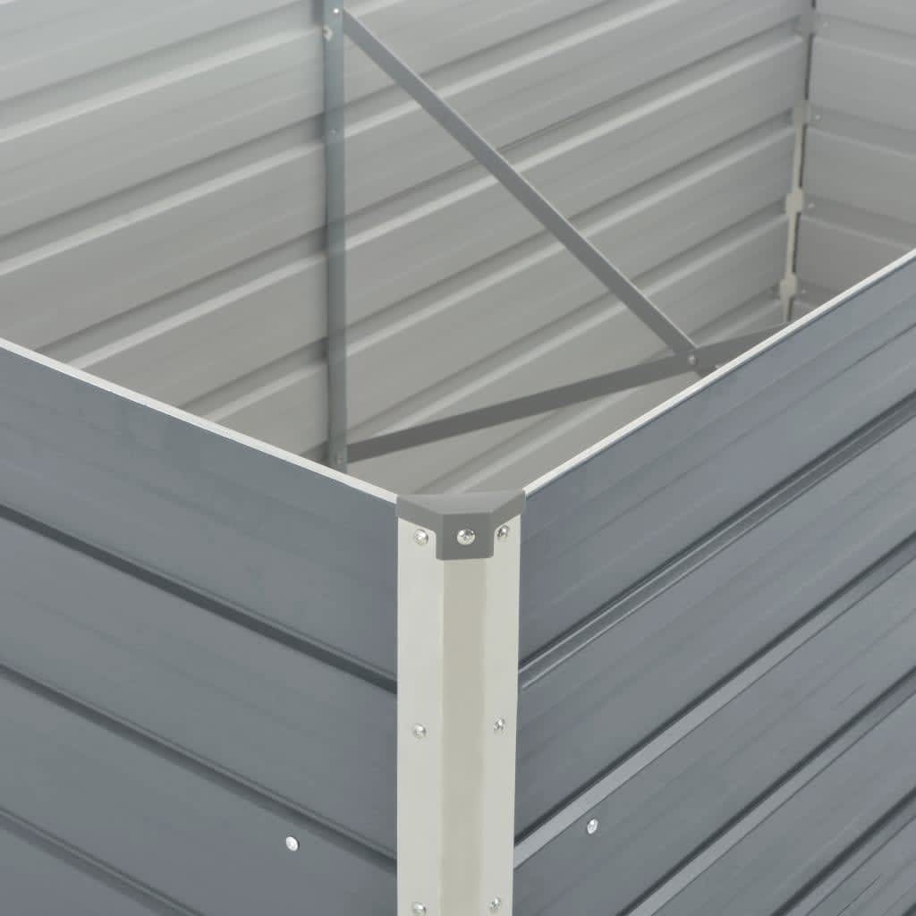 vidaXL Hochbeet Hochbeet Grau 160 x 80 x 77 cm Verzinkter Stahl
