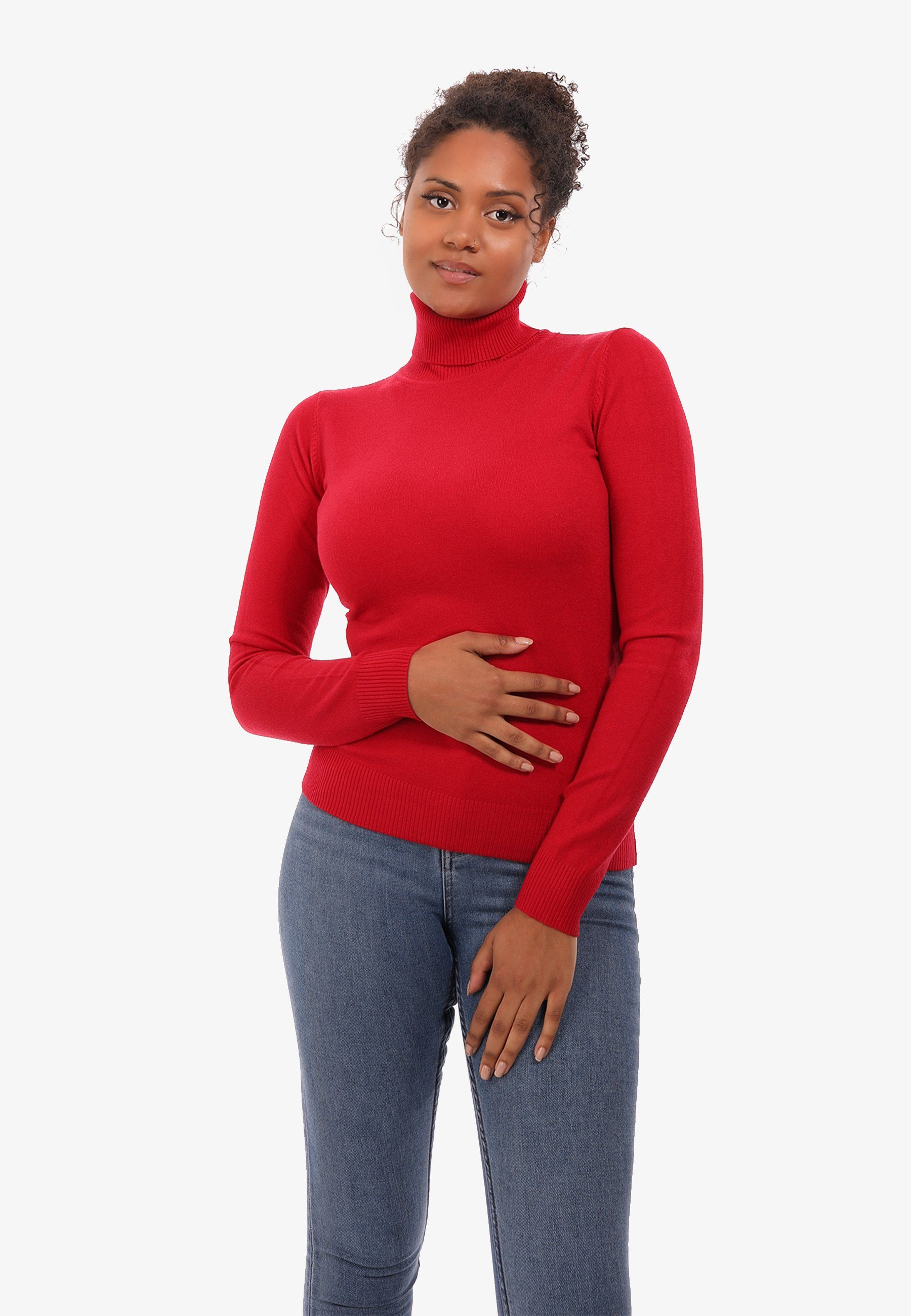 YC Fashion & Style Rollkragenpullover Basic Rollkragen Pullover Casual Rolli Freizeit Elegant (1-tlg) casual