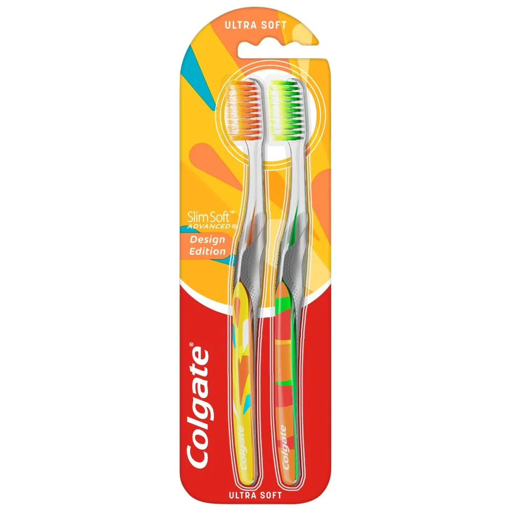 „Colgate Slim Soft Advanced“ dviejų dalių dantų šepetėlis