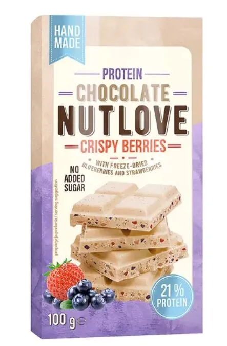 Allnutrition Nutlove Crispy Berries - Πρωτεϊνούχα Σοκολάτα 100 γρ.