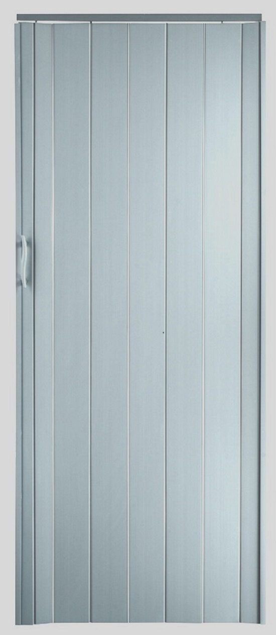 Standom Falttür Schiebetür Edelstahl Look H. 202 cm für Türbreite bis 84 cm
