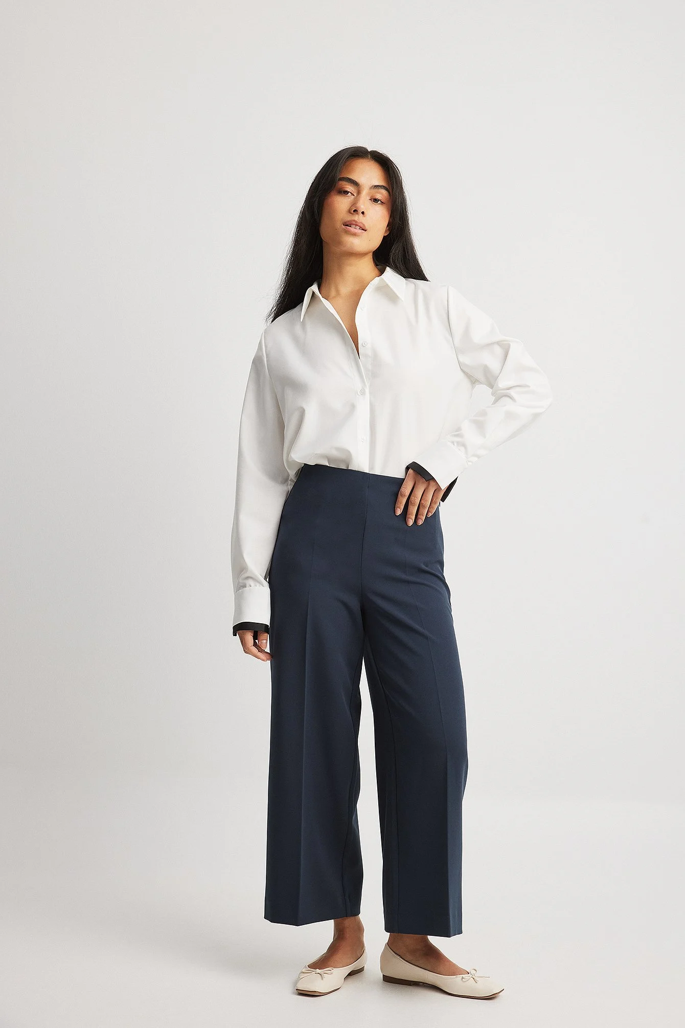Culotte-Hose mit hoher Taille