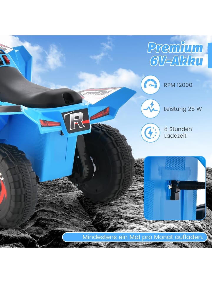 COSTWAY 6V Quad Elektro ab 3 Jahren in Blau günstig kaufen onesize