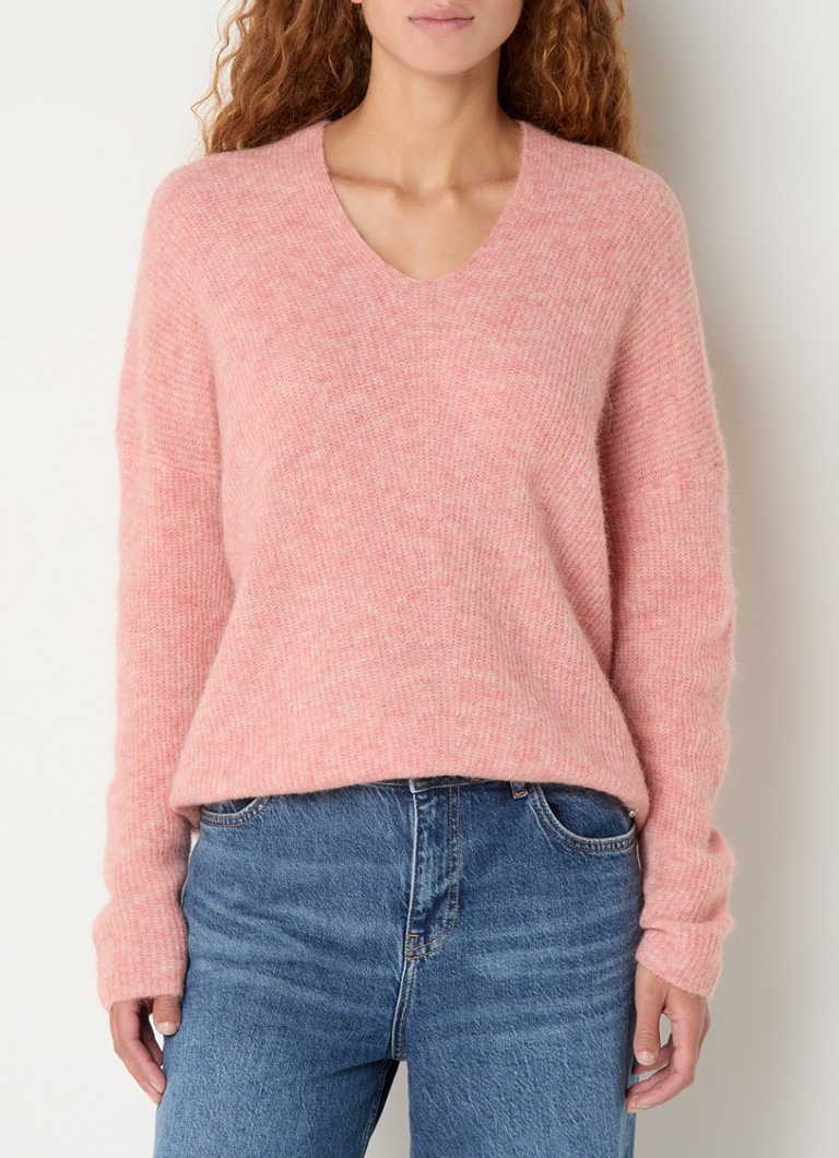 Tricou Mos Mosh MMThora din amestec fin de lână alpaca, cu decolteu în V
