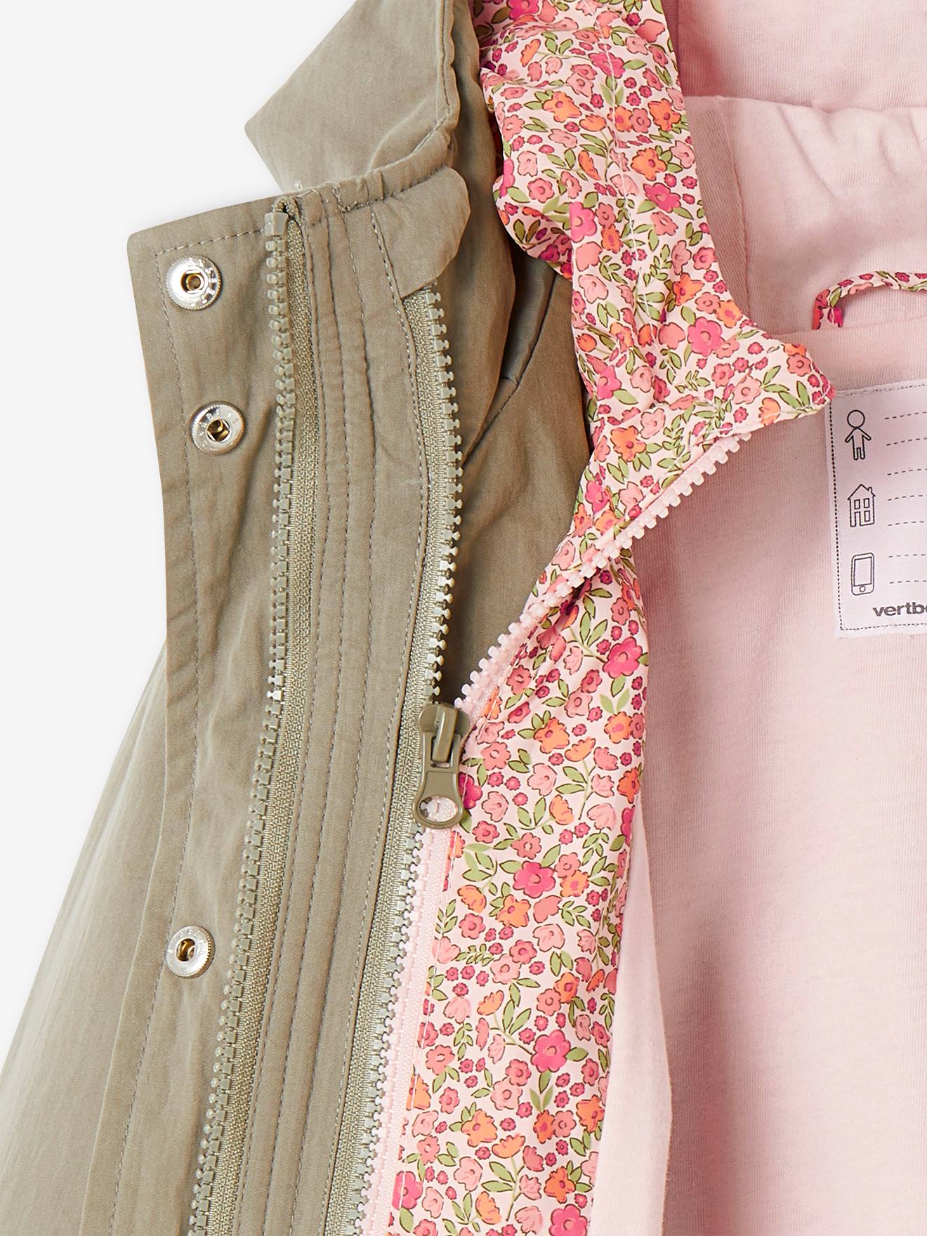 Vertbaudet Mädchen 3-in-1-Jacke mit Recycling-Polyester - rosa