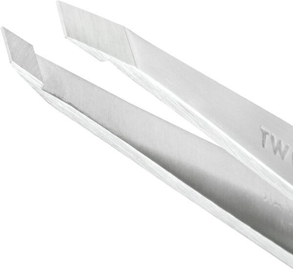 Tweezerman Slant Tweezer - Schräge Pinzette, Platinum Silver Pinzette