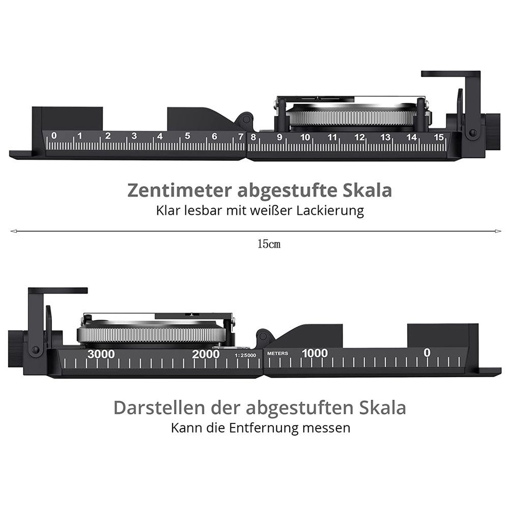 GelldG Kompass Militär Kompass Marschkompass Taschenkompass mit Klinometer
