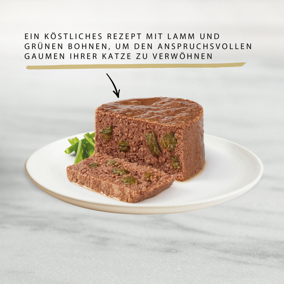 GOURMET Gold Feine Pastete mit Gemüse, Lamm und grüne Bohnen