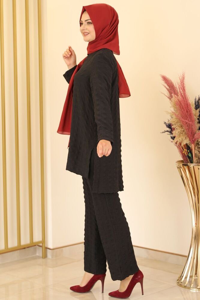 Modavitrini Tunika Damen Tunika mit Hose Zweiteiler Hijab Kleidung Modest Fashion (Zweiteiler)