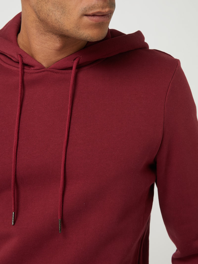 Hoodie aus Bio-Baumwolle in bordeaux rot