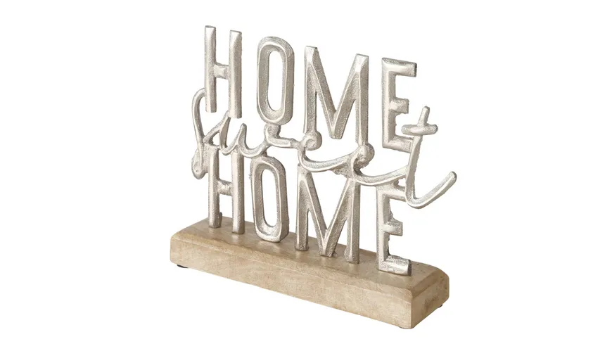 Boltze Schriftzug HomeSweetHome natur, silber