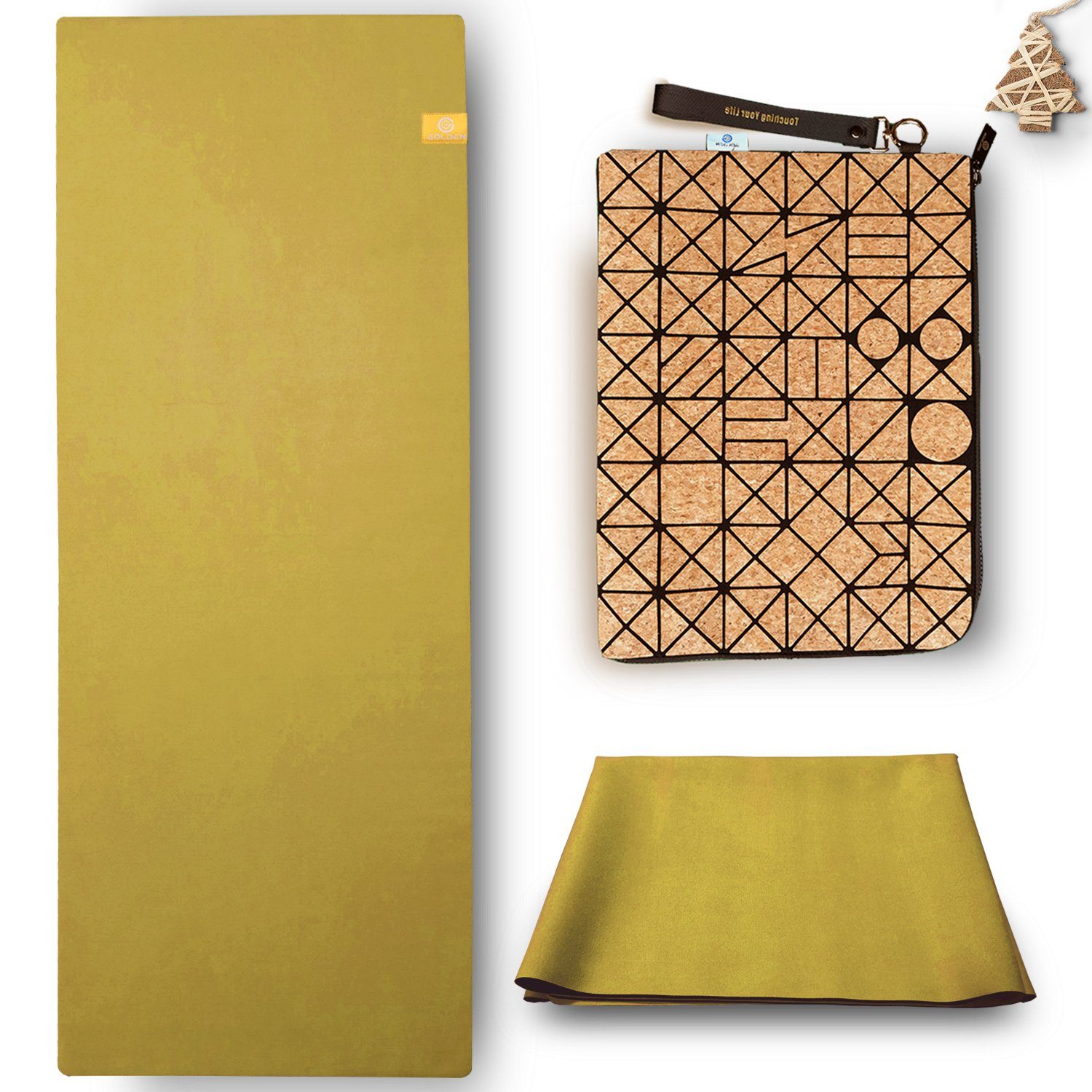 GOLDEN Yogamatte Gelb Reise Yogamatte