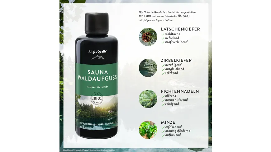 AllgäuQuelle Sauna Waldaufguss Allgäuer Naturluft 100 ml
