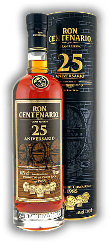 Ron Centenario Sistema Solera 25 Anos Gran Reserva Ron Centenario Sistema Solera 25 Anos Gran Reserva Ausgezeichnet mit einer Goldmedaille beim Internationalen Spirituosenwettbewerb ISW 2011. Alter 25 J. - 0,7	 Liter - Vol 40%