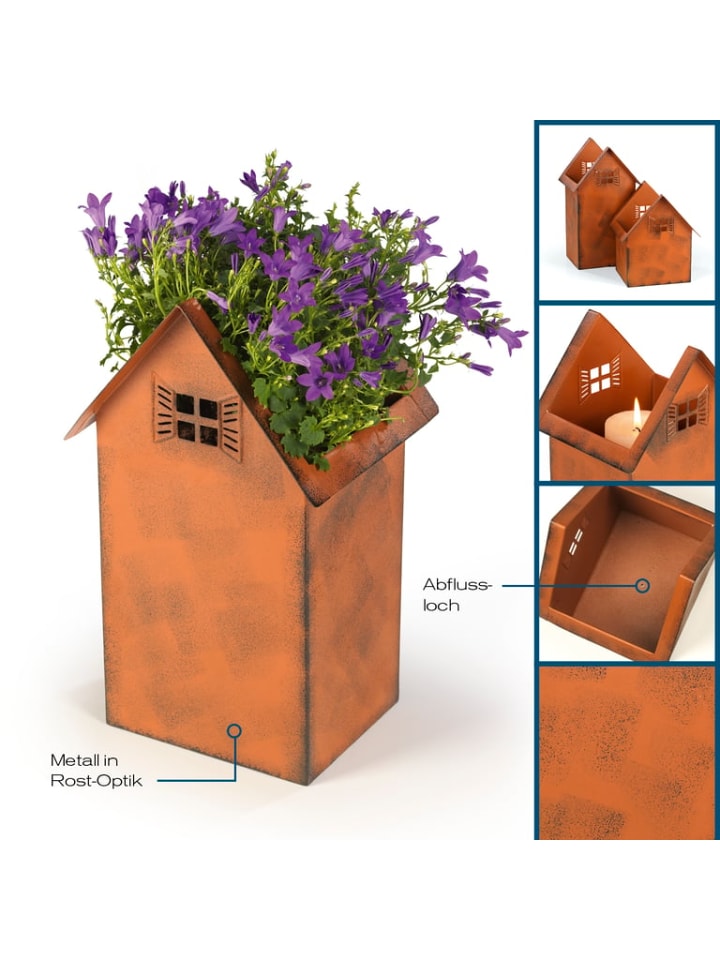 HOBERG Rost Pflanztöpfe - 2er-Set Gartendekoration Balkon Terrasse günstig kaufen onesize