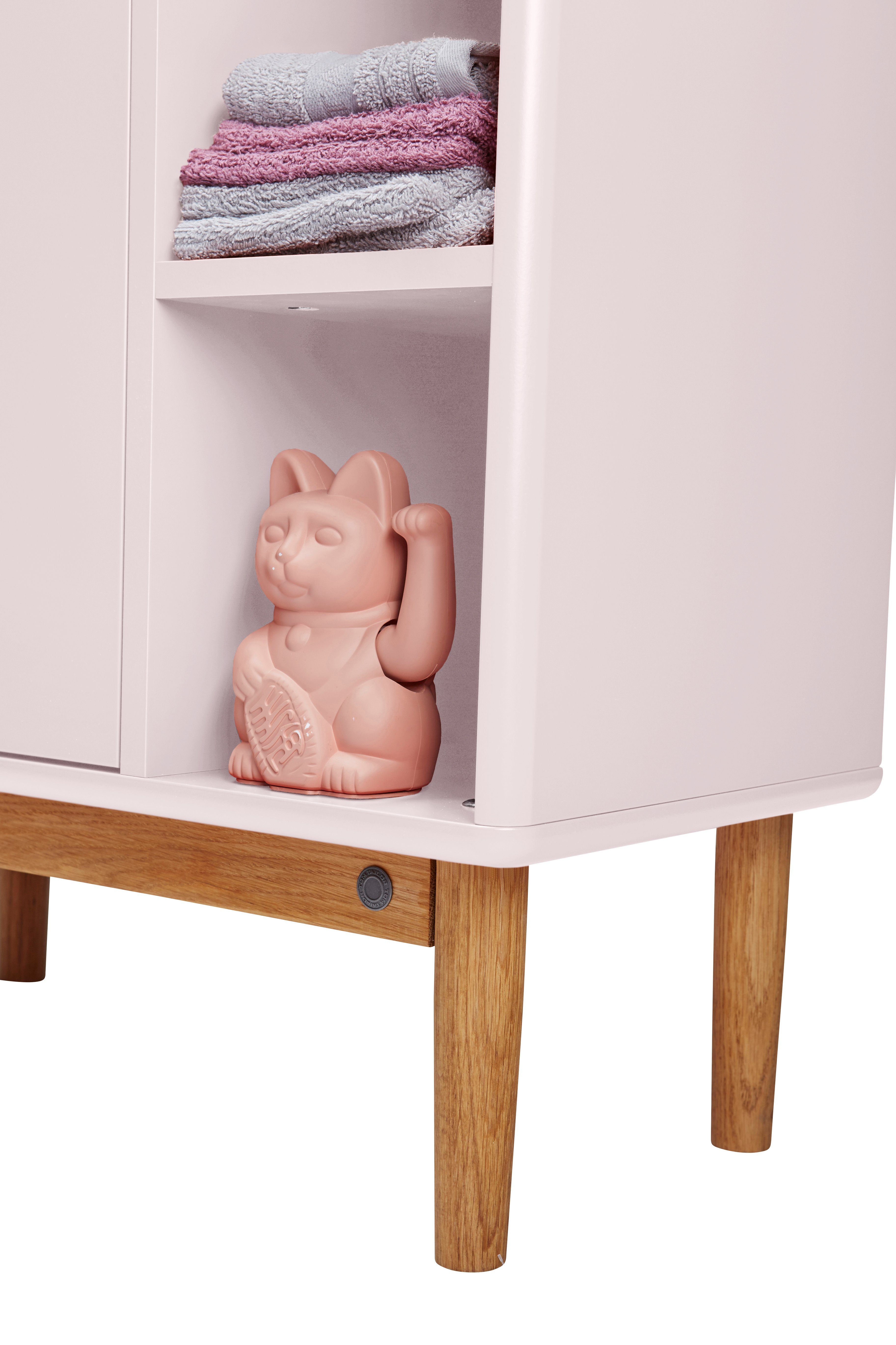 TOM TAILOR HOME Möbelfuß COLOR BATH Füße - für 65,5 cm breiten WBU & Midischrank - Eiche massiv, konische Form, massive Eiche, natur