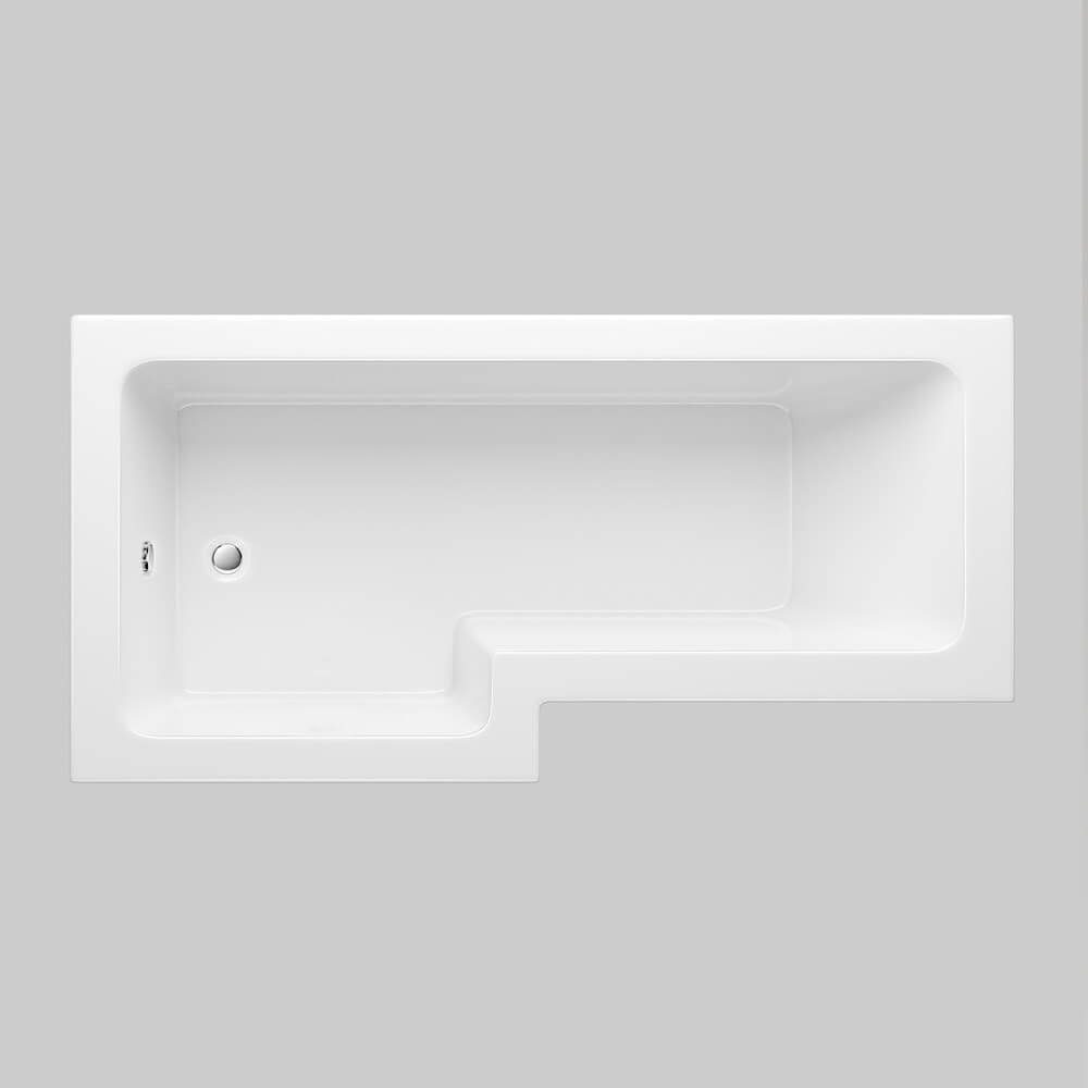 HOME DELUXE Badewanne ELARA, 170 x 85 x 53 Badewanne mit Dusche, inkl. Duschabtrennung & Zubehör