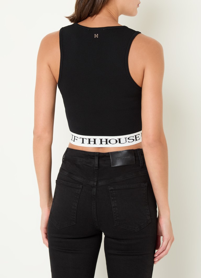 Top corto Fifth House Davi con fascia logo
