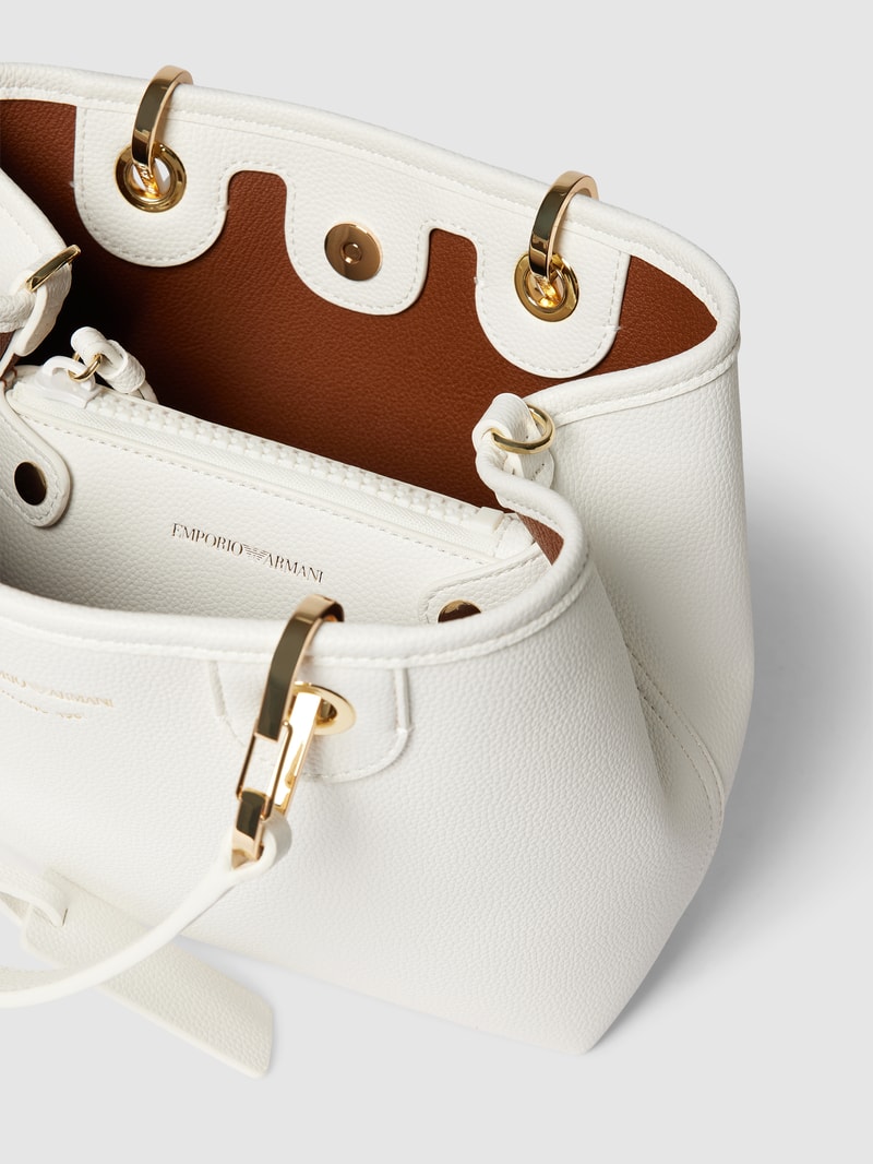 Handtasche mit Label-Details in weiß