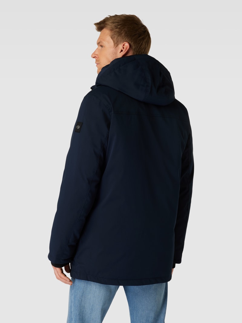 Winterjacke mit Kapuze Modell 'artic' in marineblau