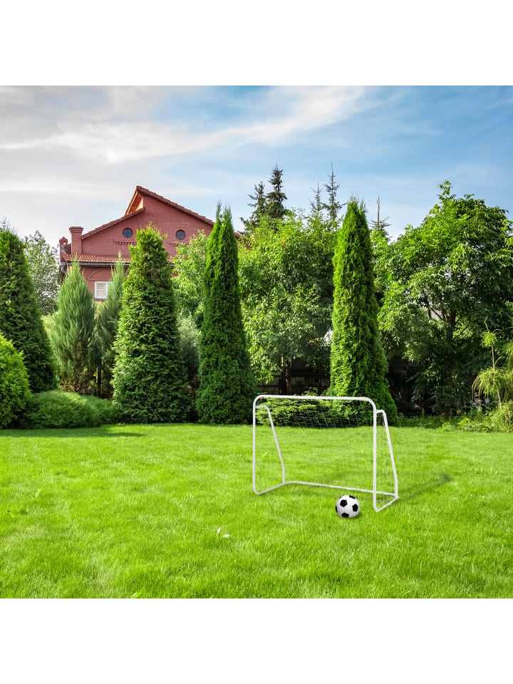 relaxdays Fußballtor in Weiß - (B)124 x (H)96 x (T)61 cm günstig kaufen onesize