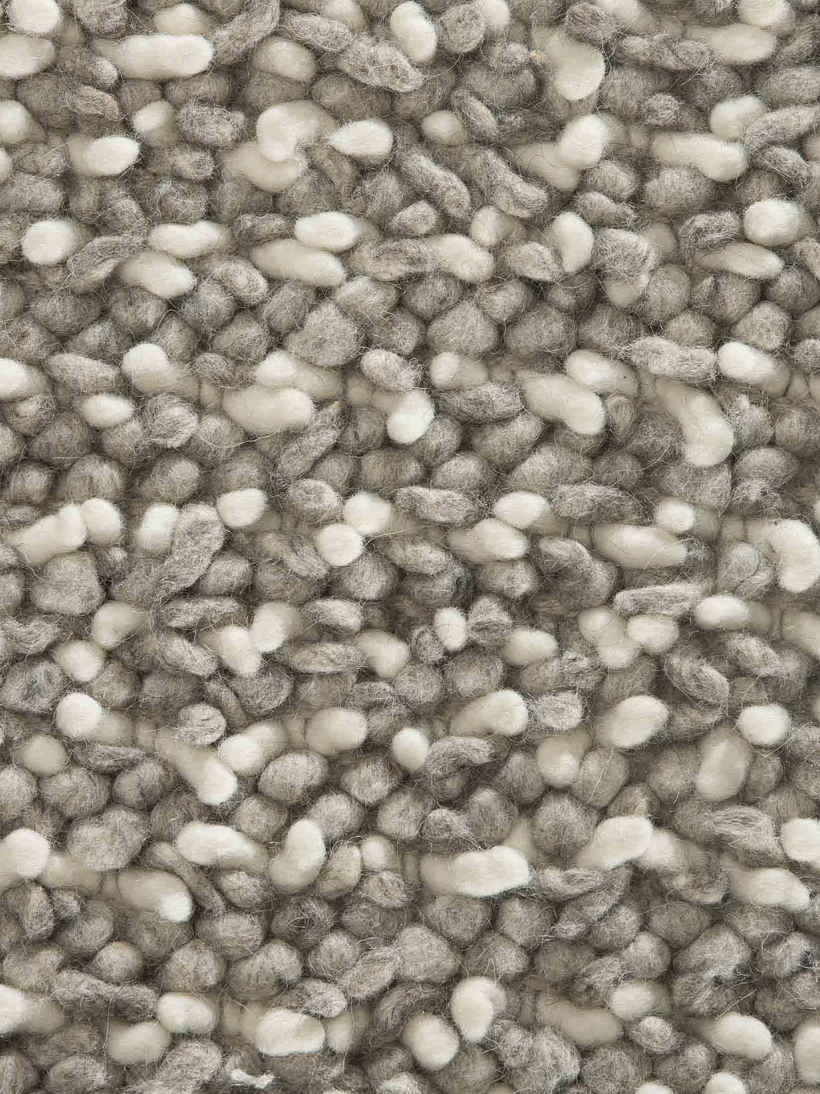 Melbu Woll-Teppich, Grey/White