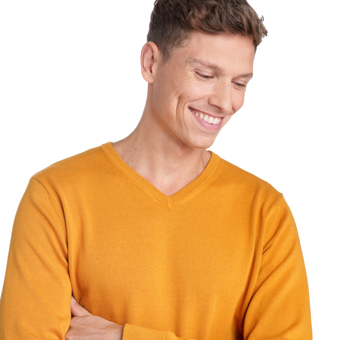 Herren Feinstrickpullover mit V-Ausschnitt