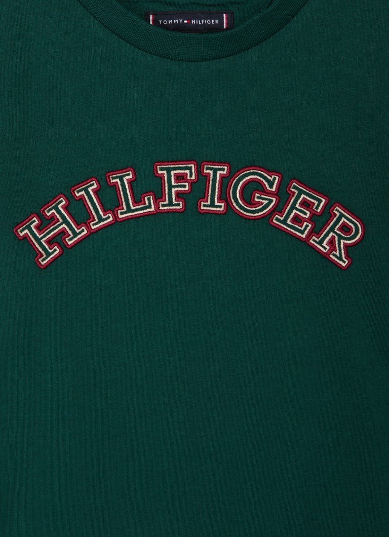 Tommy Hilfiger krekls ar garām piedurknēm un izšuvumu uz logotipa
