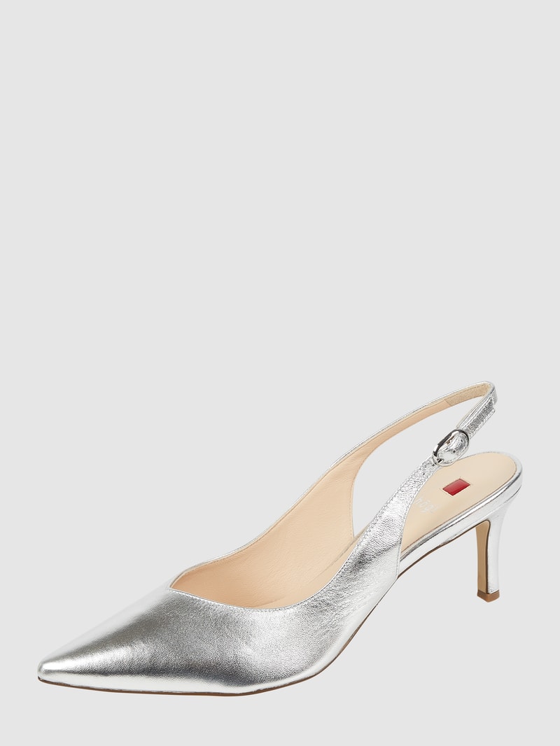 Pumps mit offenem Fersenbereich Modell 'Boulebard' in silber