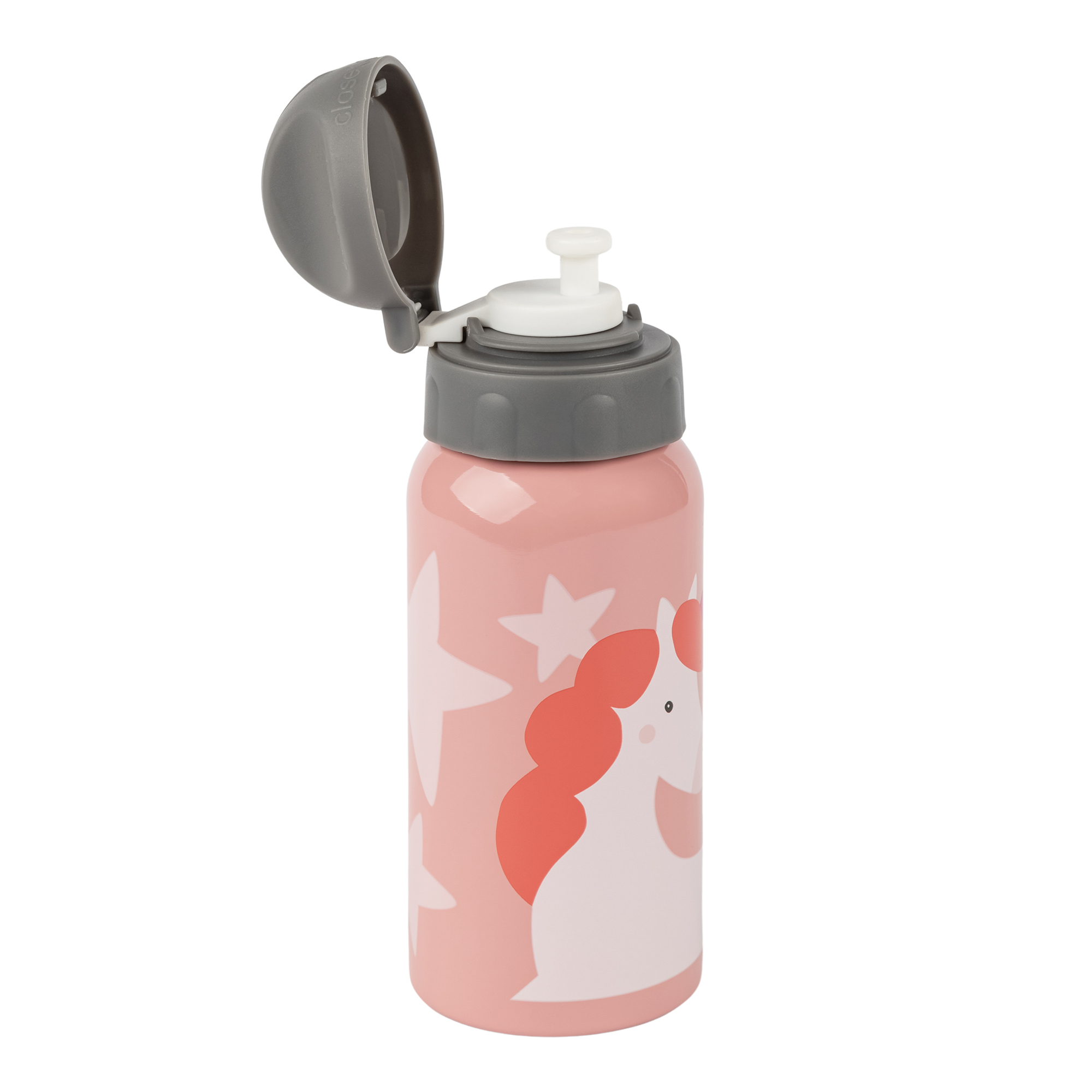 Edelstahl Kinder Trinkflasche Einhorn, 400ml
