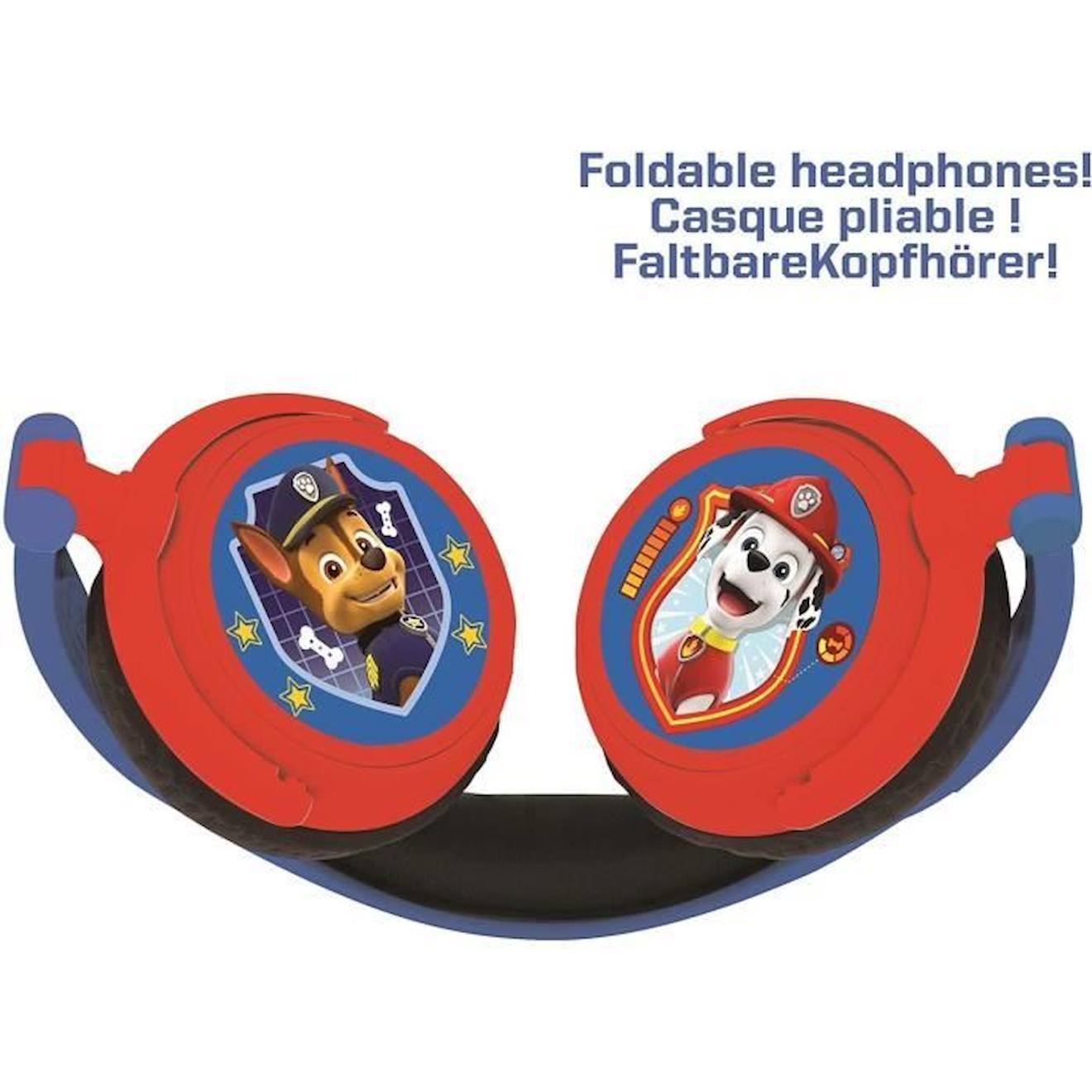 PAT' PATROUILLE Casque Casque stéréo filaire pliable pour enfants avec limitation de volume d'écoute