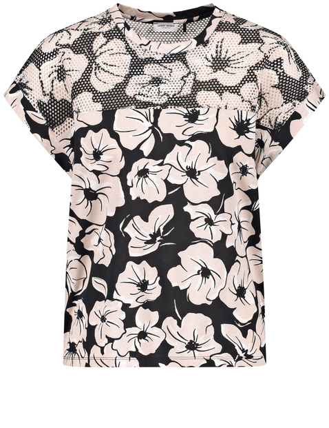 Kurzarmshirt mit Meshpasse