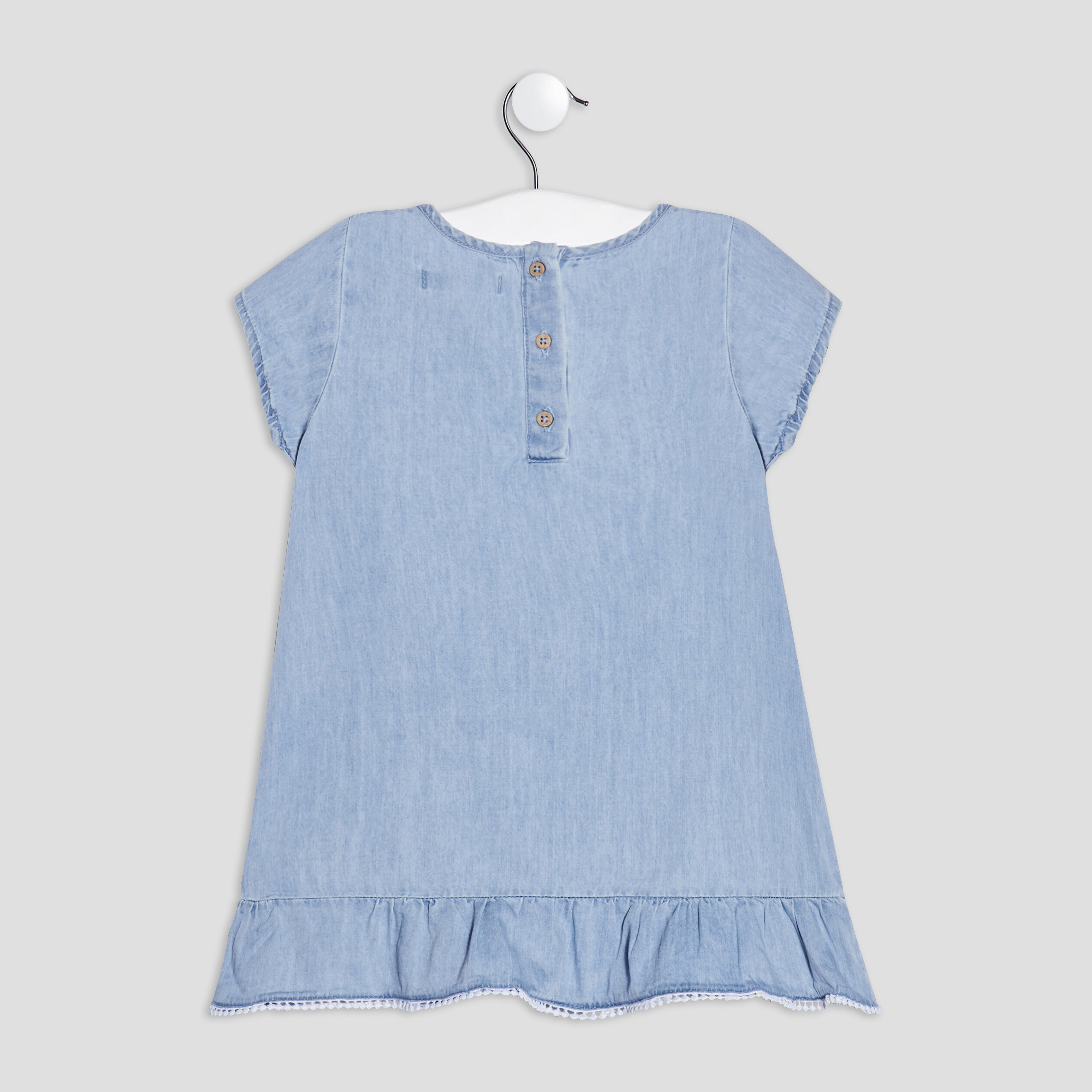 Robe évasée en jean Creeks denim brut bébé fille | La Halle