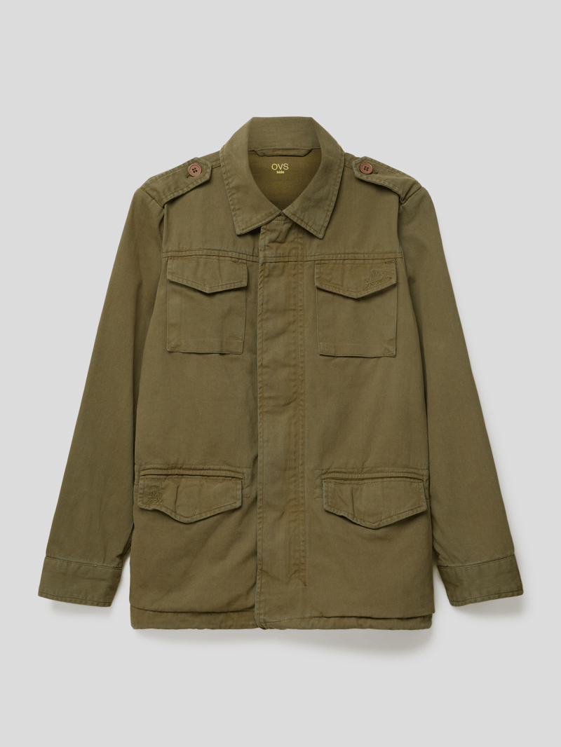 Parka mit Pattentaschen in khaki