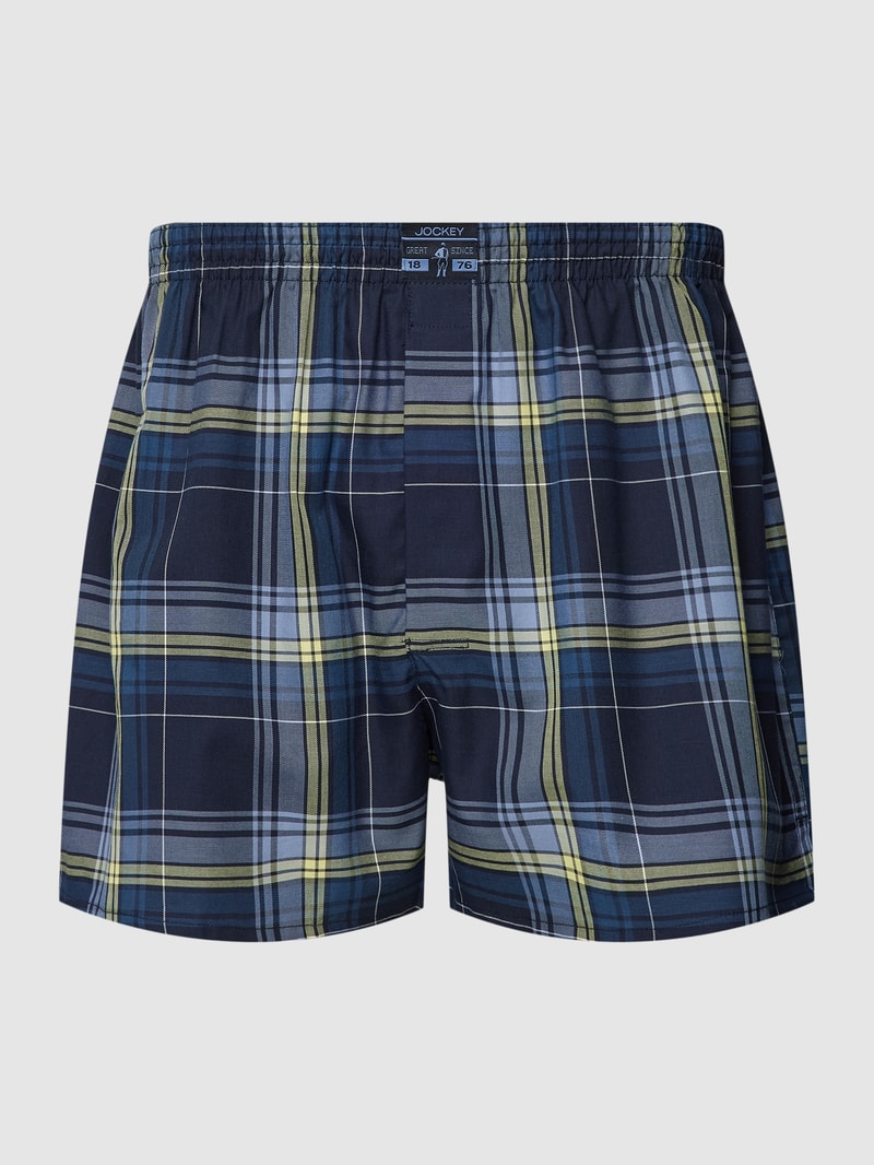 Boxershorts aus Baumwoll-Lyocell-Mix mit Label-Detail in dunkelblau