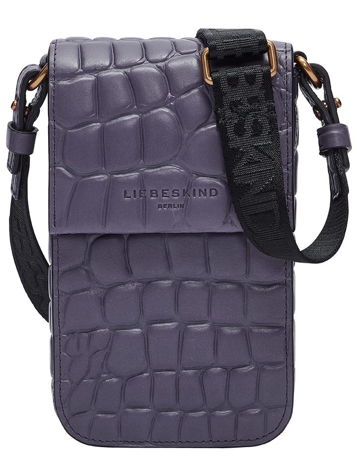 LIEBESKIND BERLIN Leder-Handytasche in Lila - (B)10,5 x (H)18 x (T)2,5 cm günstig kaufen onesize