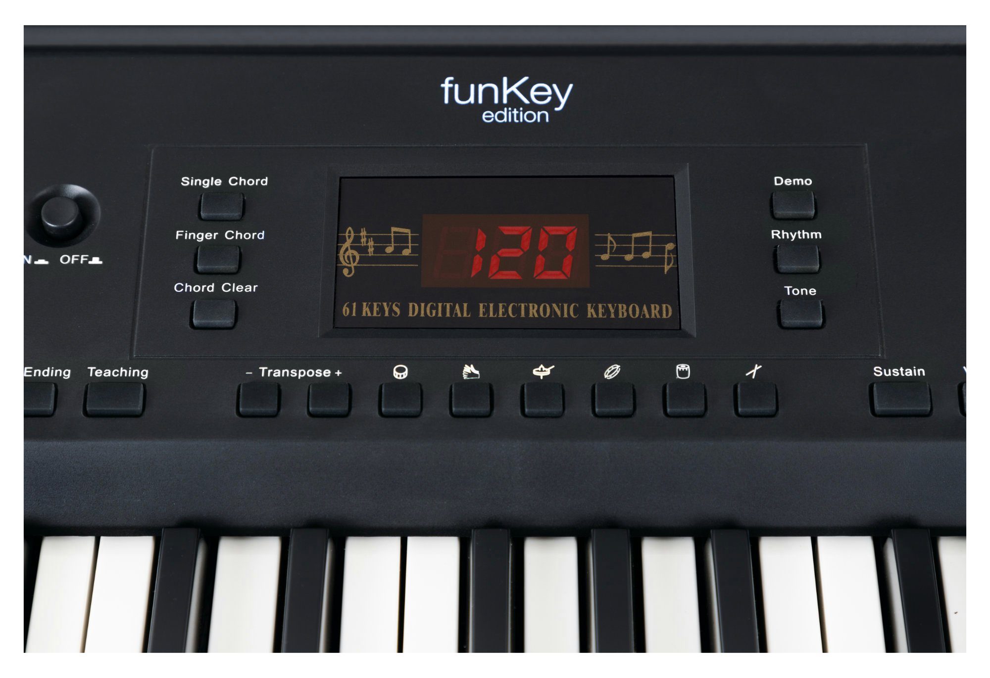 FunKey Home Keyboard 61 Edition (300 Sounds, 300 Rhythmen), (Schüler-Set, inkl. Keyboardschule), mit Begleitautomatik und intelligente Lernfunktion
