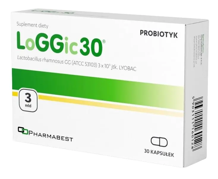 LoGGic30, dodatak prehrani koji sadrži žive bakterijske kulture, kapsule